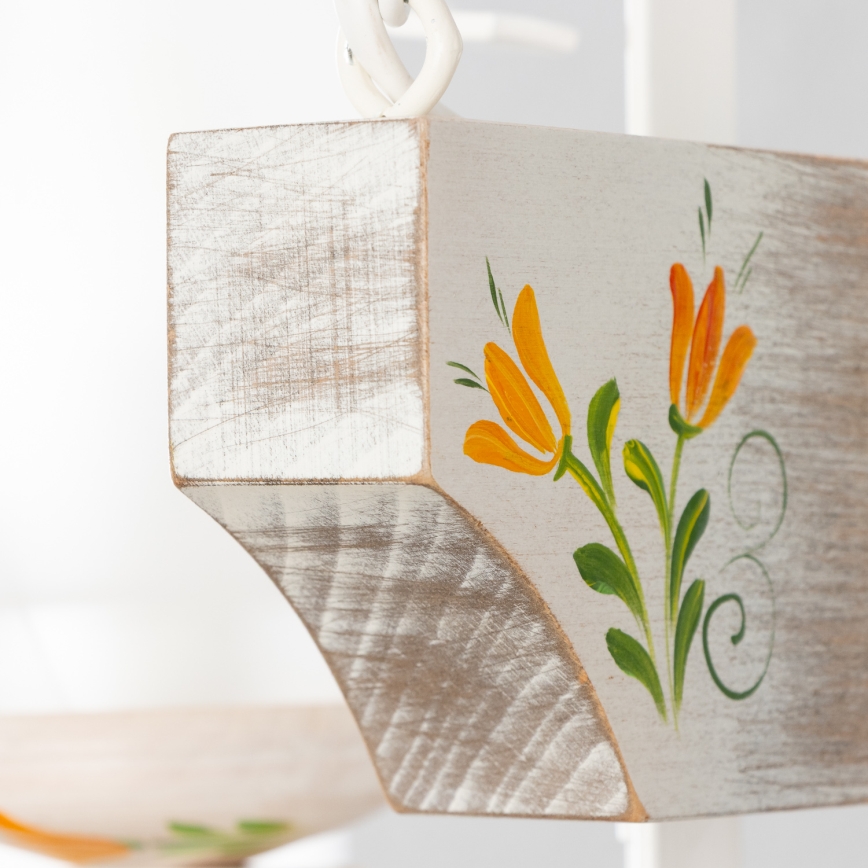 Brilagi - Chandelier on a chain QUEEN 2xE14/40W/230V beech/creamy