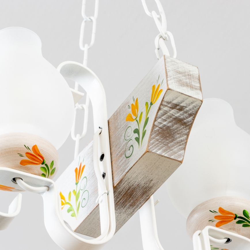 Brilagi - Chandelier on a chain QUEEN 2xE14/40W/230V beech/creamy