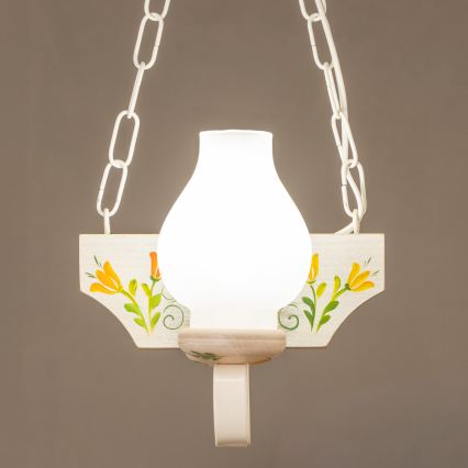 Brilagi - Chandelier on a chain QUEEN 2xE14/40W/230V beech/creamy