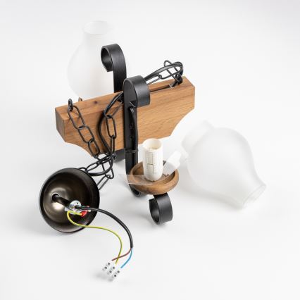 Brilagi - Chandelier on a chain QUEEN 2xE14/40W/230V beech