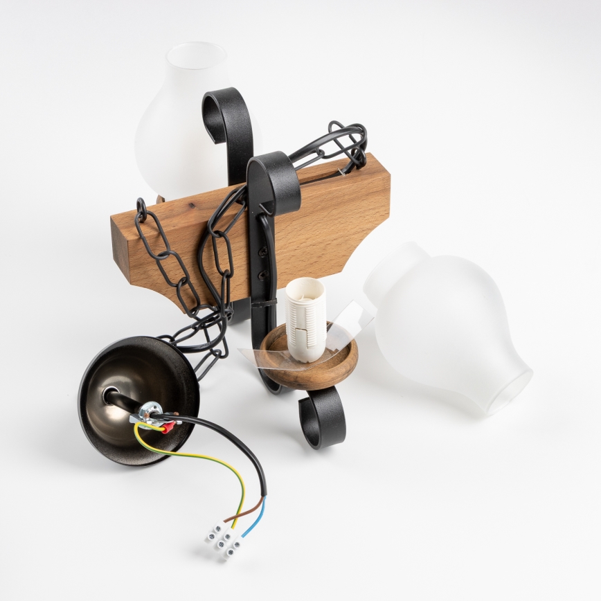 Brilagi - Chandelier on a chain QUEEN 2xE14/40W/230V beech