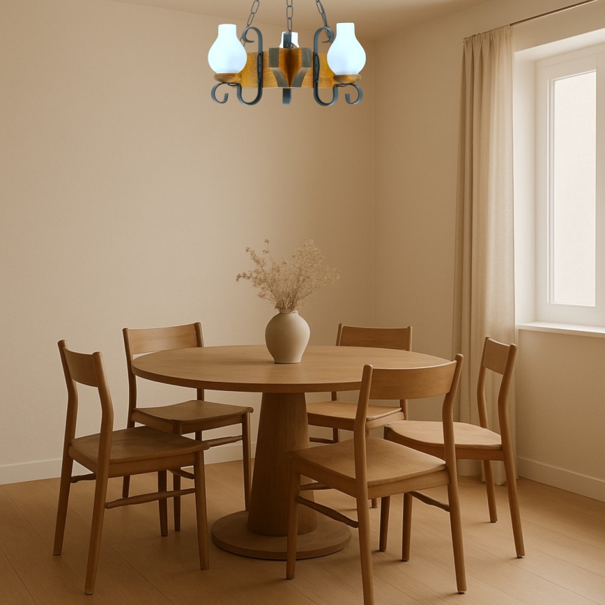 Brilagi - Chandelier on a chain QUEEN 3xE14/40W/230V beech