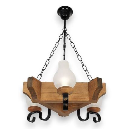 Brilagi - Chandelier on a chain QUEEN 3xE14/40W/230V beech
