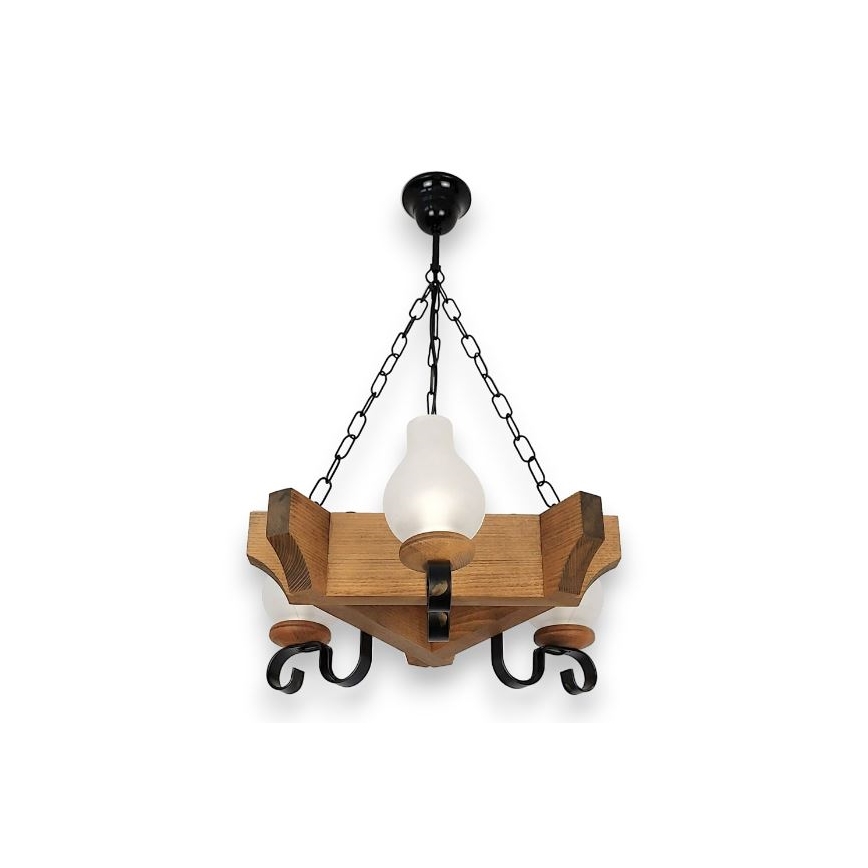 Brilagi - Chandelier on a chain QUEEN 3xE14/40W/230V beech