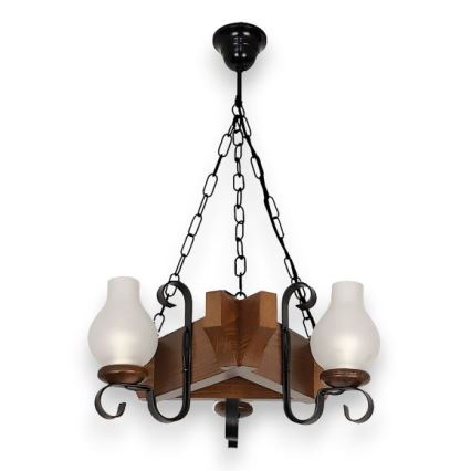 Brilagi - Chandelier on a chain QUEEN 3xE14/40W/230V beech/walnut