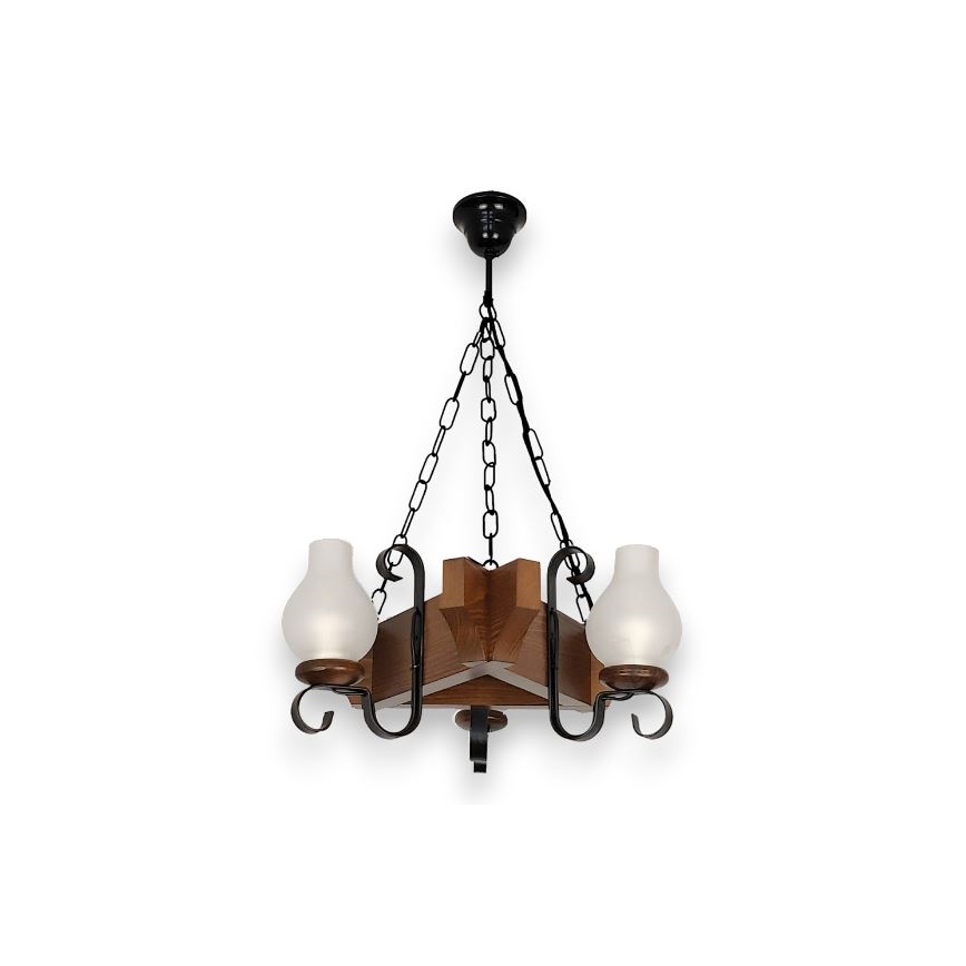 Brilagi - Chandelier on a chain QUEEN 3xE14/40W/230V beech/walnut