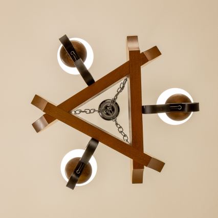 Brilagi - Chandelier on a chain QUEEN 3xE14/40W/230V beech/walnut