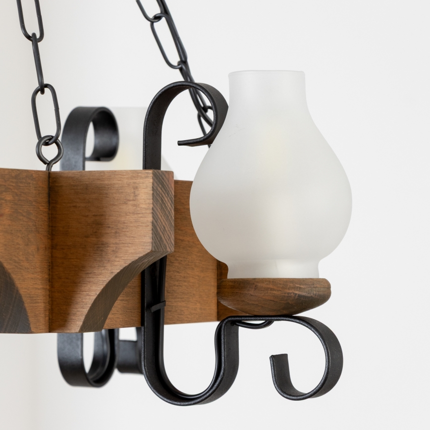 Brilagi - Chandelier on a chain QUEEN 4xE14/40W/230V beech