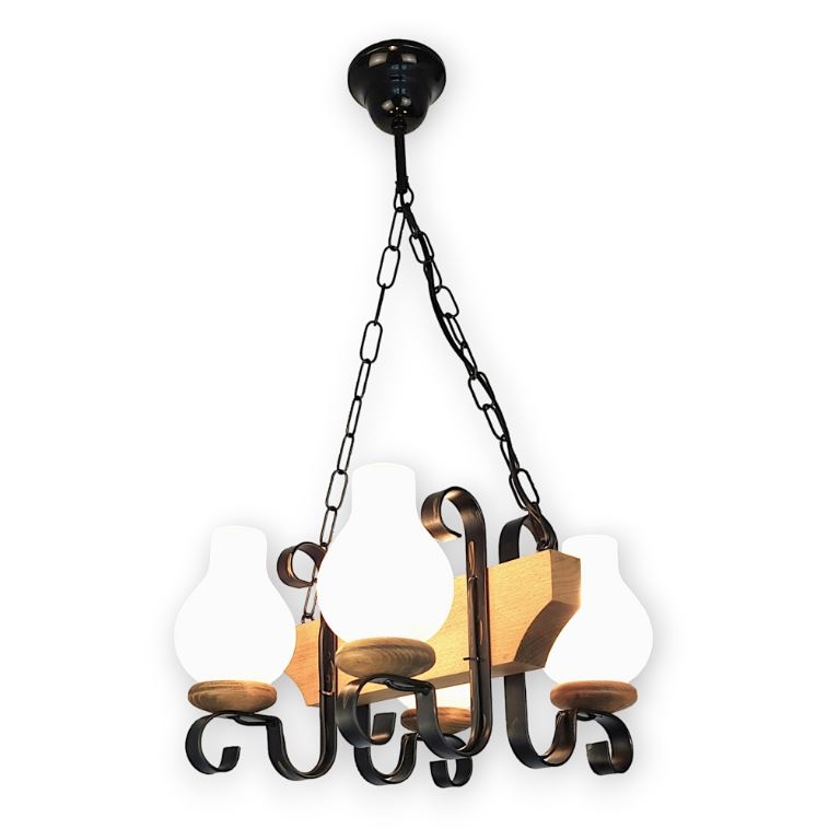 Brilagi - Chandelier on a chain QUEEN 4xE14/40W/230V beech