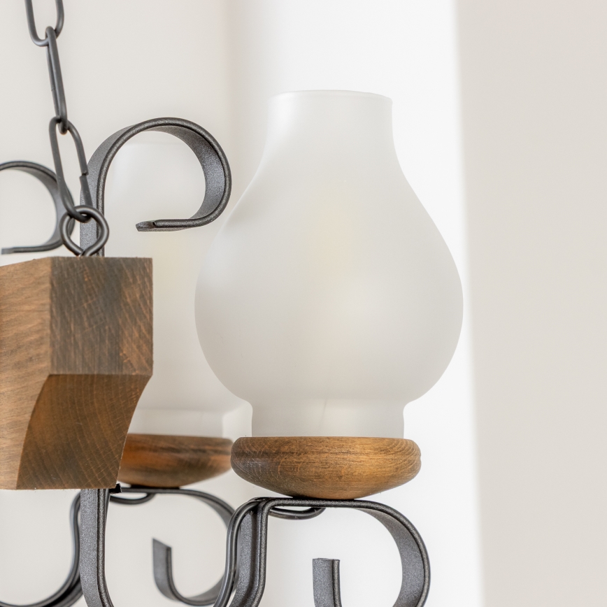 Brilagi - Chandelier on a chain QUEEN 4xE14/40W/230V beech