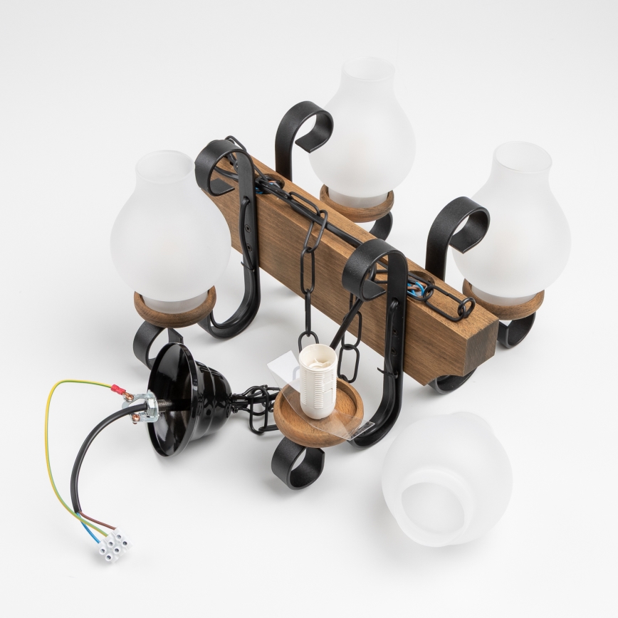 Brilagi - Chandelier on a chain QUEEN 4xE14/40W/230V beech