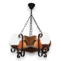 Brilagi - Chandelier on a chain QUEEN 4xE14/40W/230V beech/walnut