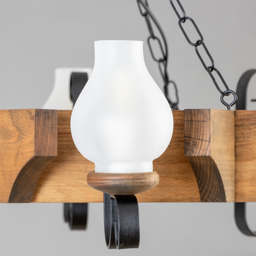 Brilagi - Chandelier on a chain QUEEN 6xE14/40W/230V beech