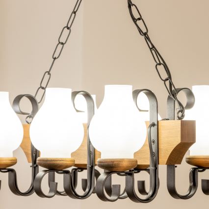 Brilagi - Chandelier on a chain QUEEN 6xE14/40W/230V beech