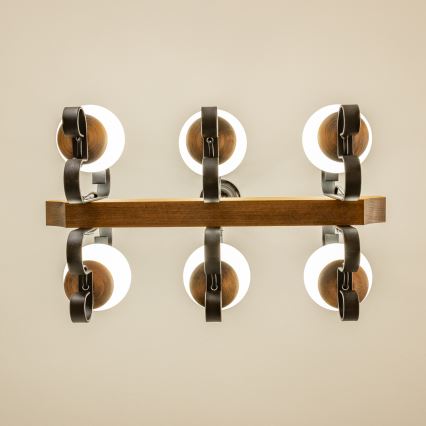 Brilagi - Chandelier on a chain QUEEN 6xE14/40W/230V beech