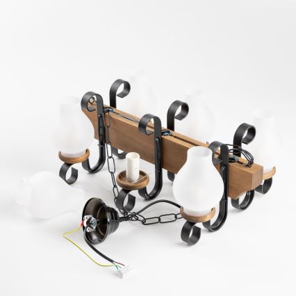 Brilagi - Chandelier on a chain QUEEN 6xE14/40W/230V beech