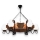 Brilagi - Chandelier on a chain QUEEN 6xE14/40W/230V beech/walnut