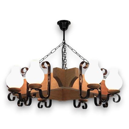 Brilagi - Chandelier on a chain QUEEN 8xE14/40W/230V beech