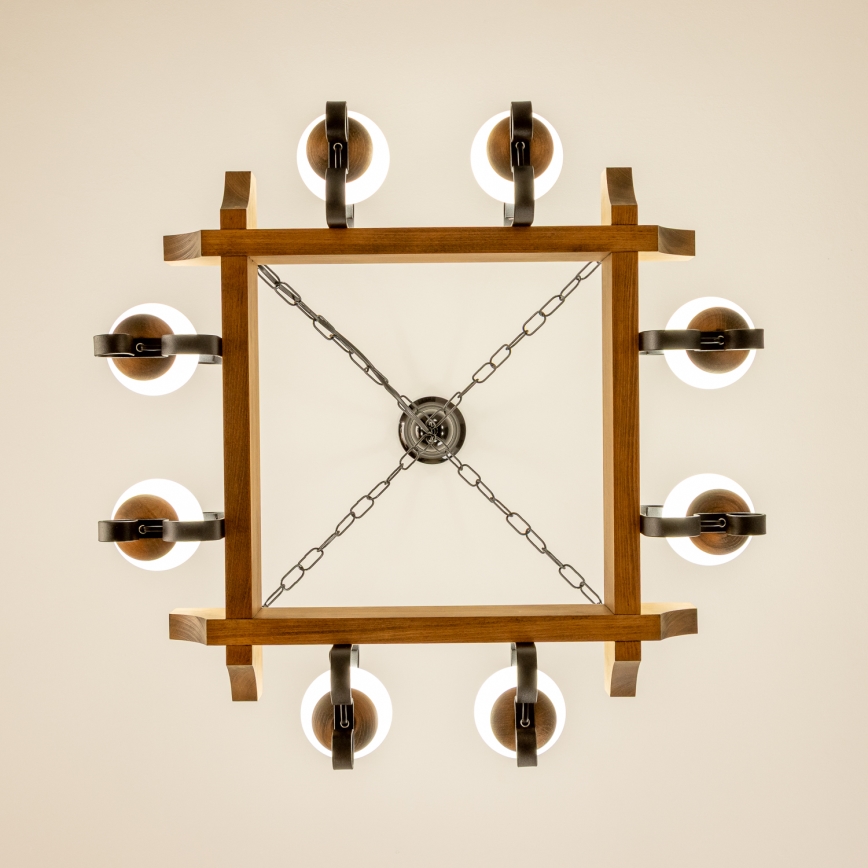 Brilagi - Chandelier on a chain QUEEN 8xE14/40W/230V beech