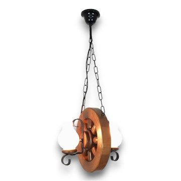 Brilagi - Chandelier on a chain ROATA 2xE14/40W/230V beech/walnut