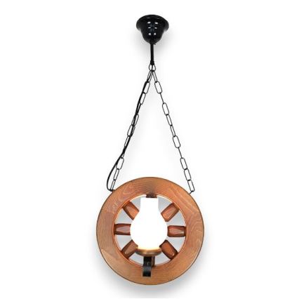 Brilagi - Chandelier on a chain ROATA 2xE14/40W/230V beech/walnut