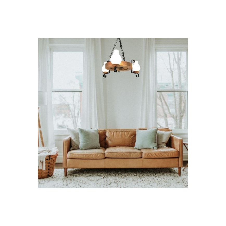 Brilagi - Chandelier on a chain ROATA 3xE14/40W/230V beech