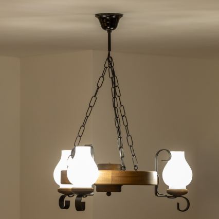 Brilagi - Chandelier on a chain ROATA 3xE14/40W/230V beech