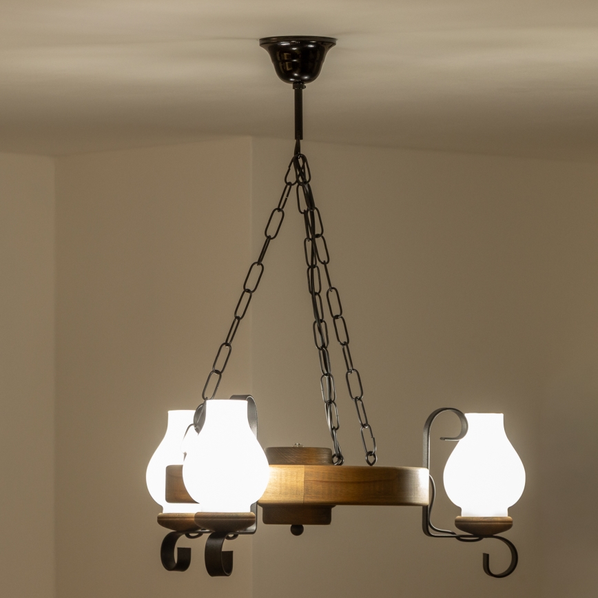 Brilagi - Chandelier on a chain ROATA 3xE14/40W/230V beech