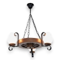 Brilagi - Chandelier on a chain ROATA 3xE14/40W/230V beech/walnut