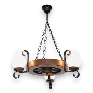 Brilagi - Chandelier on a chain ROATA 3xE14/40W/230V beech/walnut