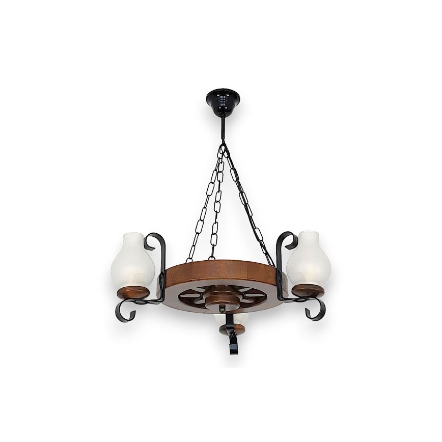 Brilagi - Chandelier on a chain ROATA 3xE14/40W/230V beech/walnut