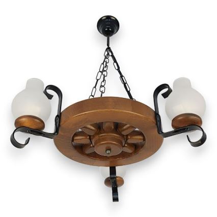 Brilagi - Chandelier on a chain ROATA 3xE14/40W/230V beech/walnut