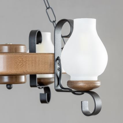 Brilagi - Chandelier on a chain ROATA 3xE14/40W/230V beech/walnut