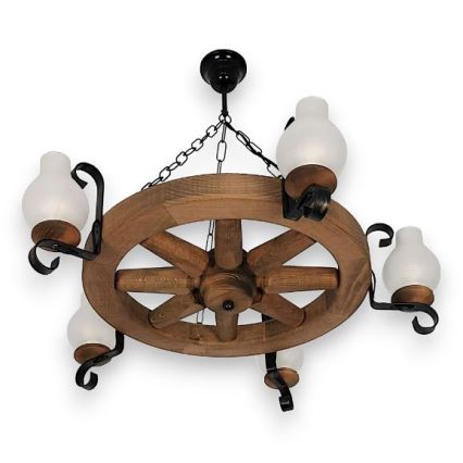 Brilagi - Chandelier on a chain ROATA 5xE14/40W/230V beech