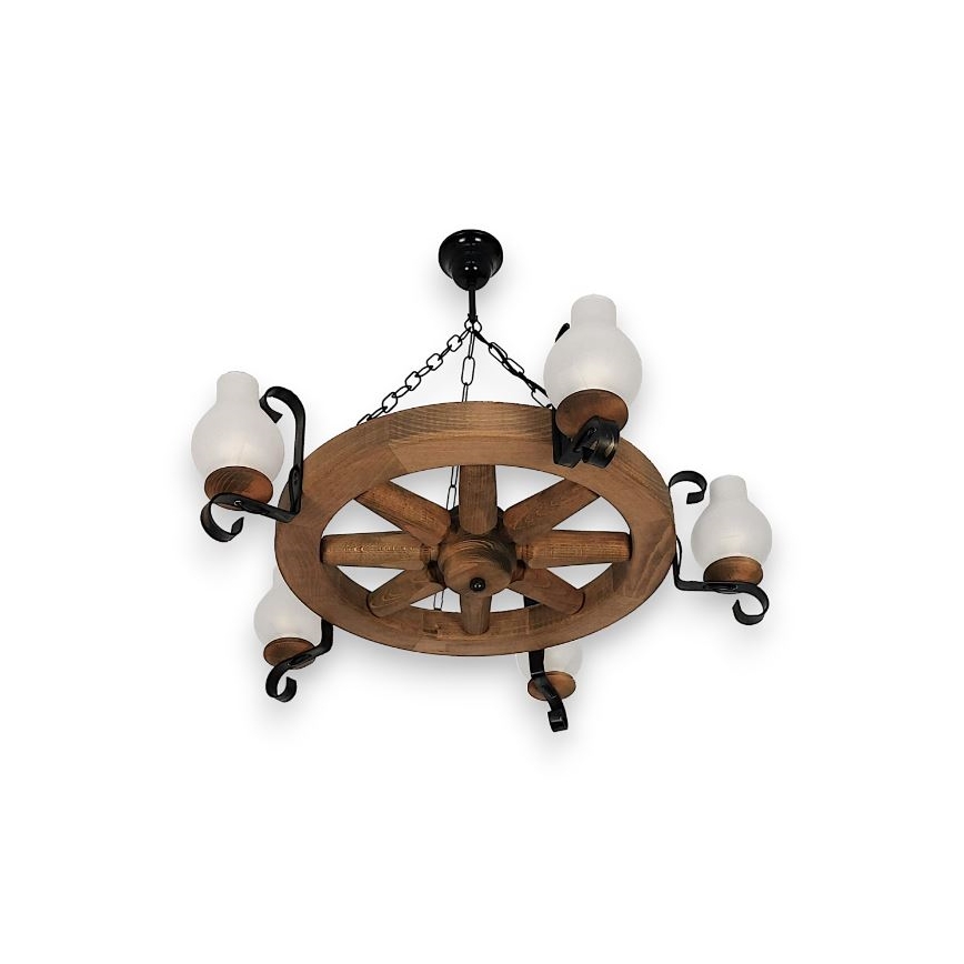 Brilagi - Chandelier on a chain ROATA 5xE14/40W/230V beech