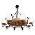 Brilagi - Chandelier on a chain ROATA 8xE14/40W/230V beech