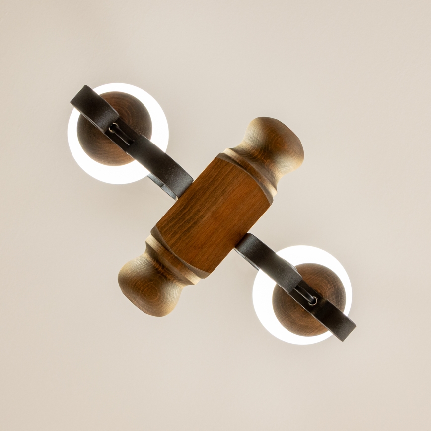 Brilagi - Chandelier on a chain RUSTIC 2xE14/40W/230V beech