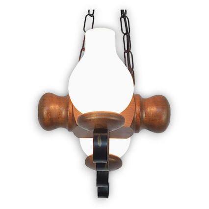 Brilagi - Chandelier on a chain RUSTIC 2xE14/40W/230V beech/walnut