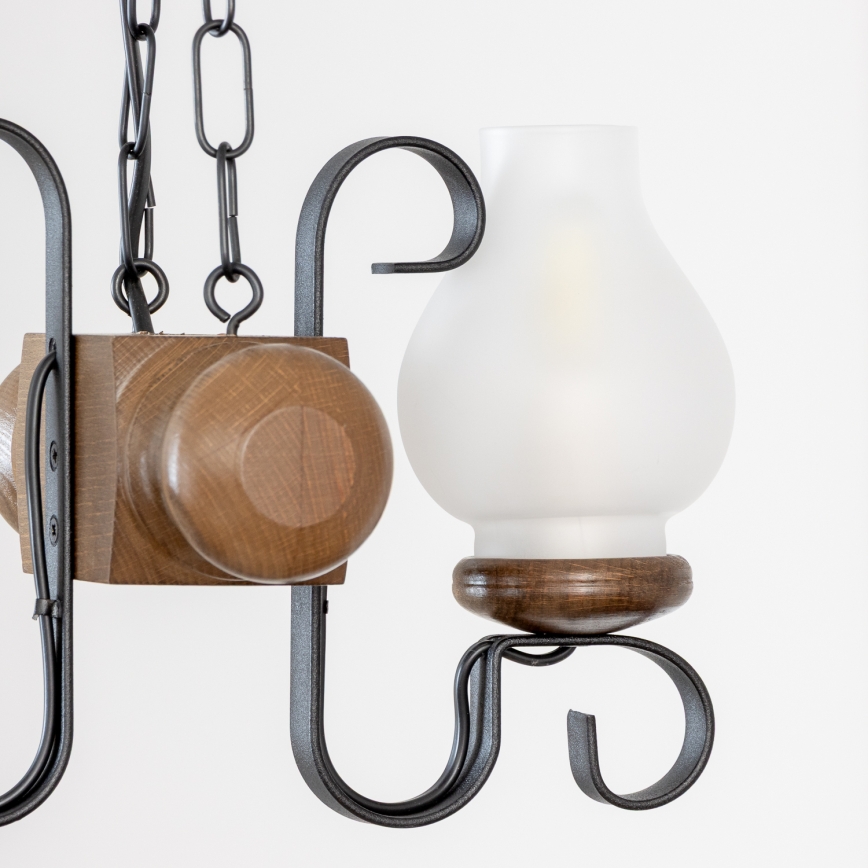 Brilagi - Chandelier on a chain RUSTIC 2xE14/40W/230V beech/walnut