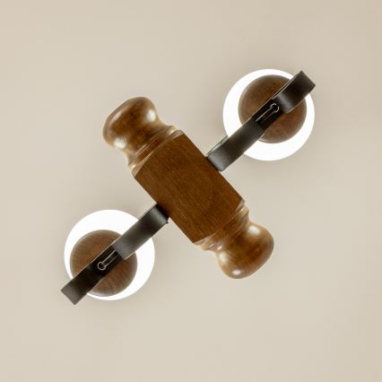 Brilagi - Chandelier on a chain RUSTIC 2xE14/40W/230V beech/walnut