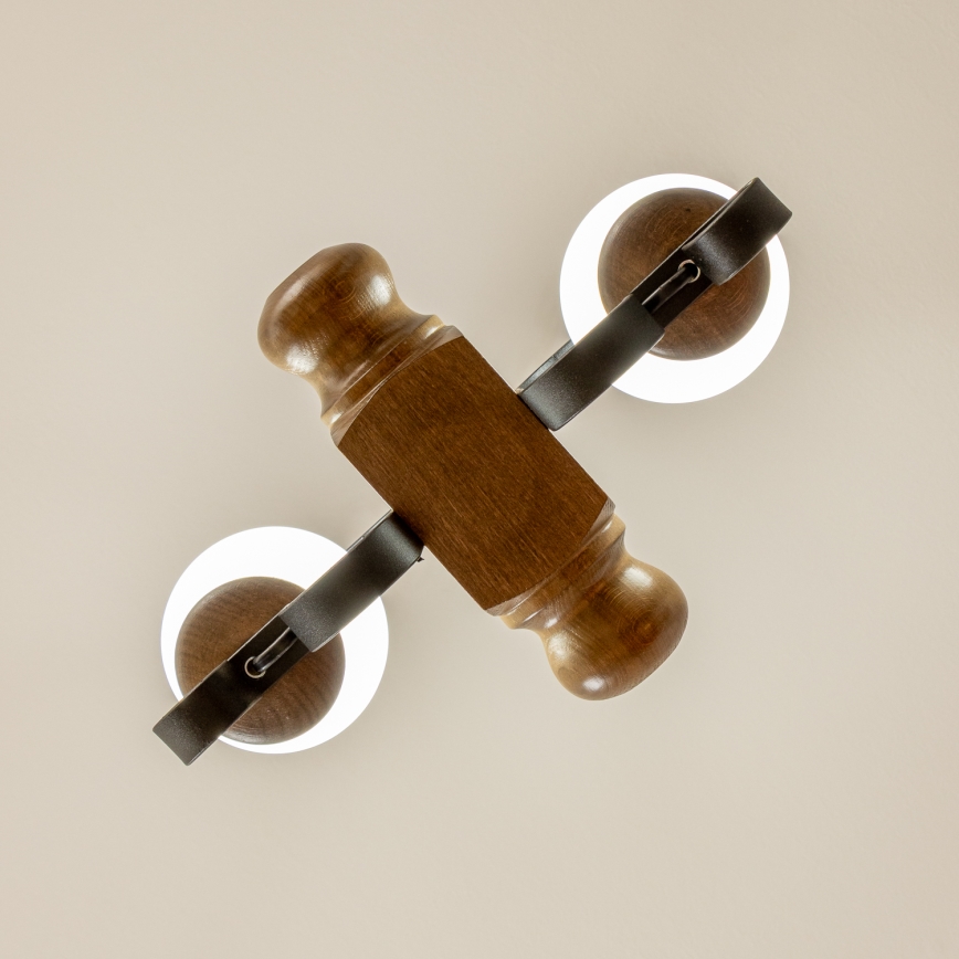 Brilagi - Chandelier on a chain RUSTIC 2xE14/40W/230V beech/walnut