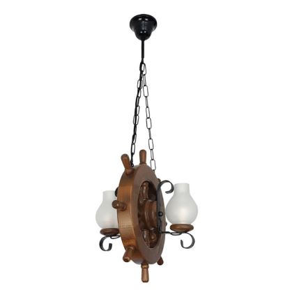Brilagi - Chandelier on a chain TIMONA 2xE14/40W/230V beech/walnut