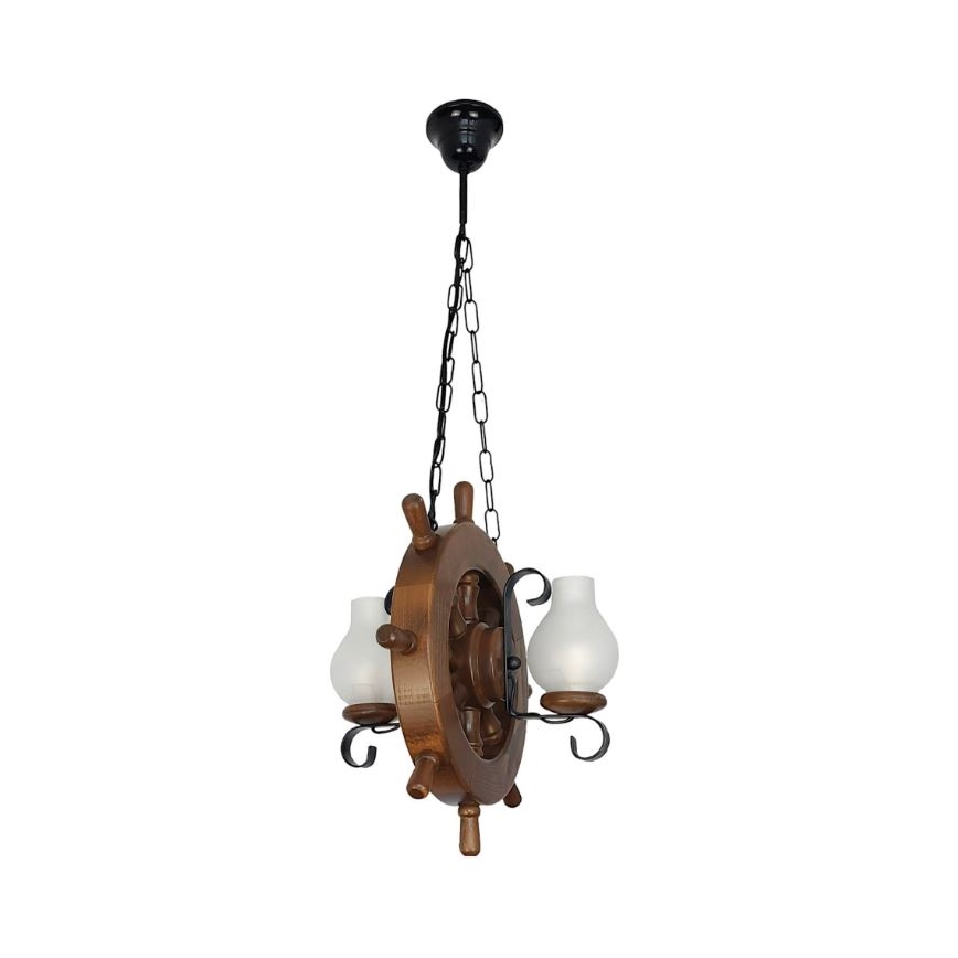 Brilagi - Chandelier on a chain TIMONA 2xE14/40W/230V beech/walnut