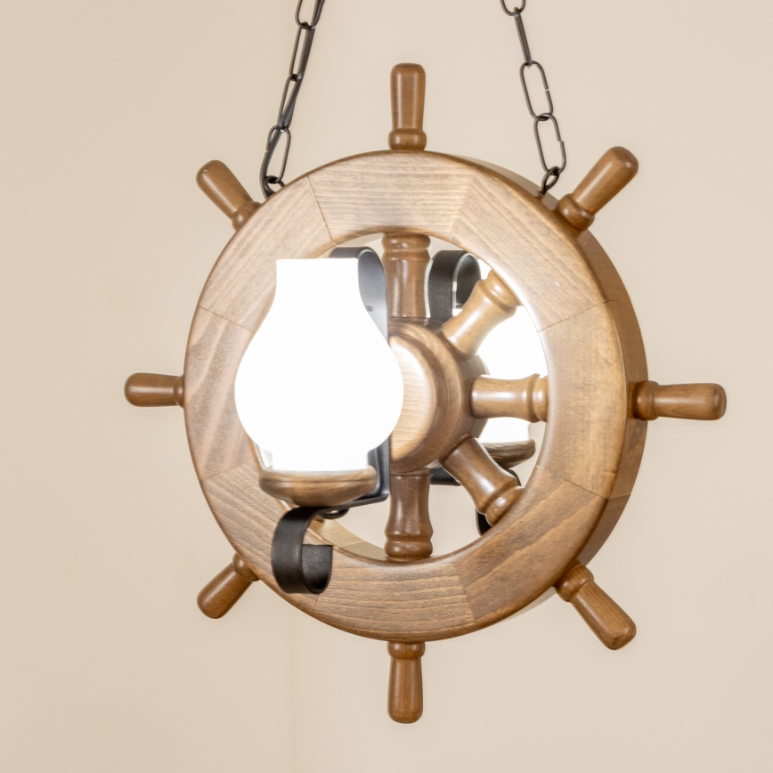 Brilagi - Chandelier on a chain TIMONA 2xE14/40W/230V beech/walnut