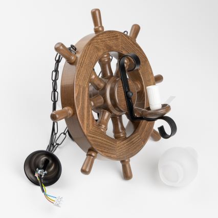 Brilagi - Chandelier on a chain TIMONA 2xE14/40W/230V beech/walnut