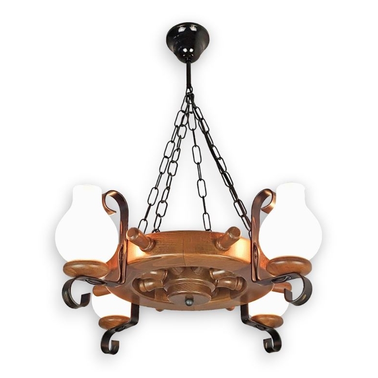 Brilagi - Chandelier on a chain TIMONA 4xE14/40W/230V beech/walnut