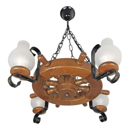 Brilagi - Chandelier on a chain TIMONA 4xE14/40W/230V beech/walnut
