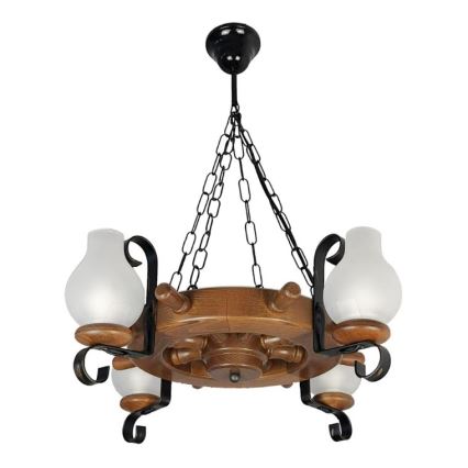 Brilagi - Chandelier on a chain TIMONA 4xE14/40W/230V beech/walnut