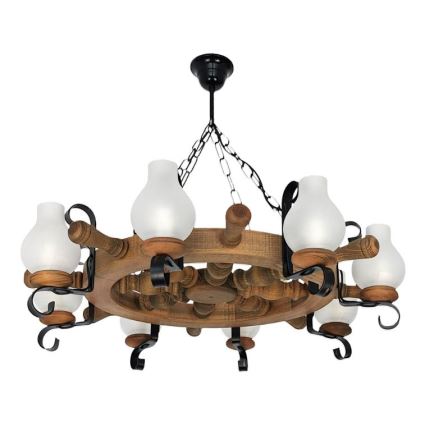 Brilagi - Chandelier on a chain TIMONA 8xE14/40W/230V beech