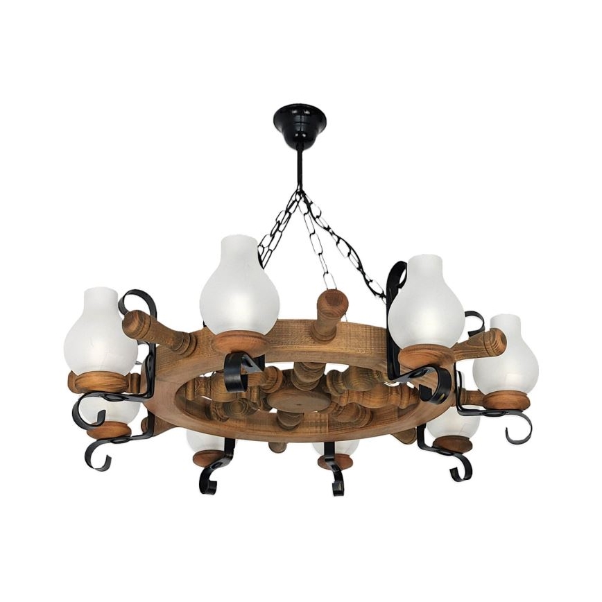 Brilagi - Chandelier on a chain TIMONA 8xE14/40W/230V beech